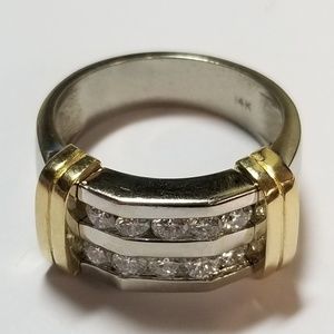 Men's 1 carat Diamond Double Row Band in 14K